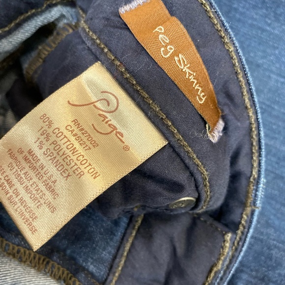 Paige Peg Denim Jeans 25 - Picture 4 of 4